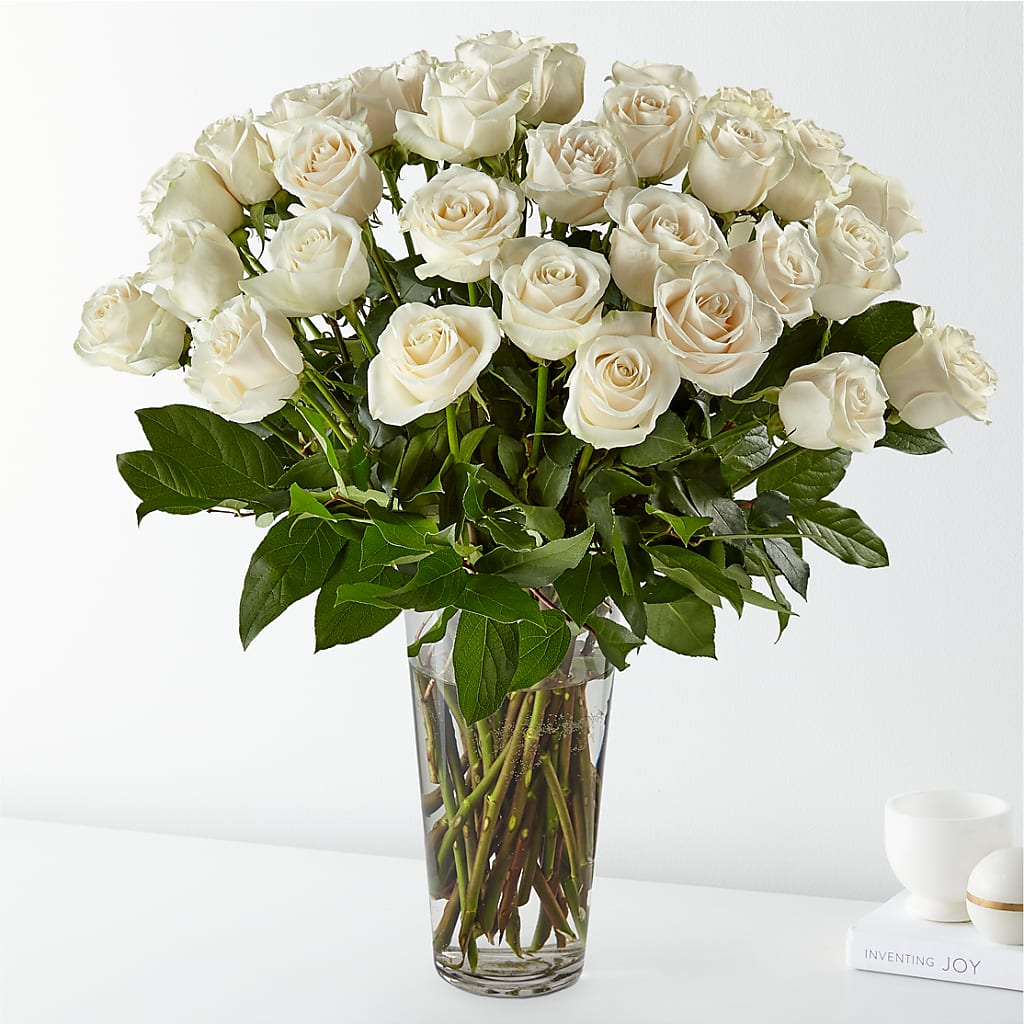 Long Stem White Rose Bouquet – Rustic Daisy Floral, Pahrump NV