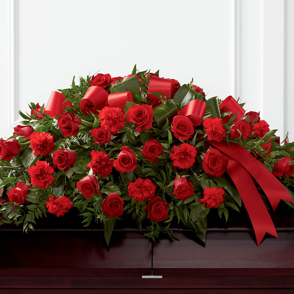 Tribute of Life Casket Spray – Rustic Daisy Floral, Pahrump NV