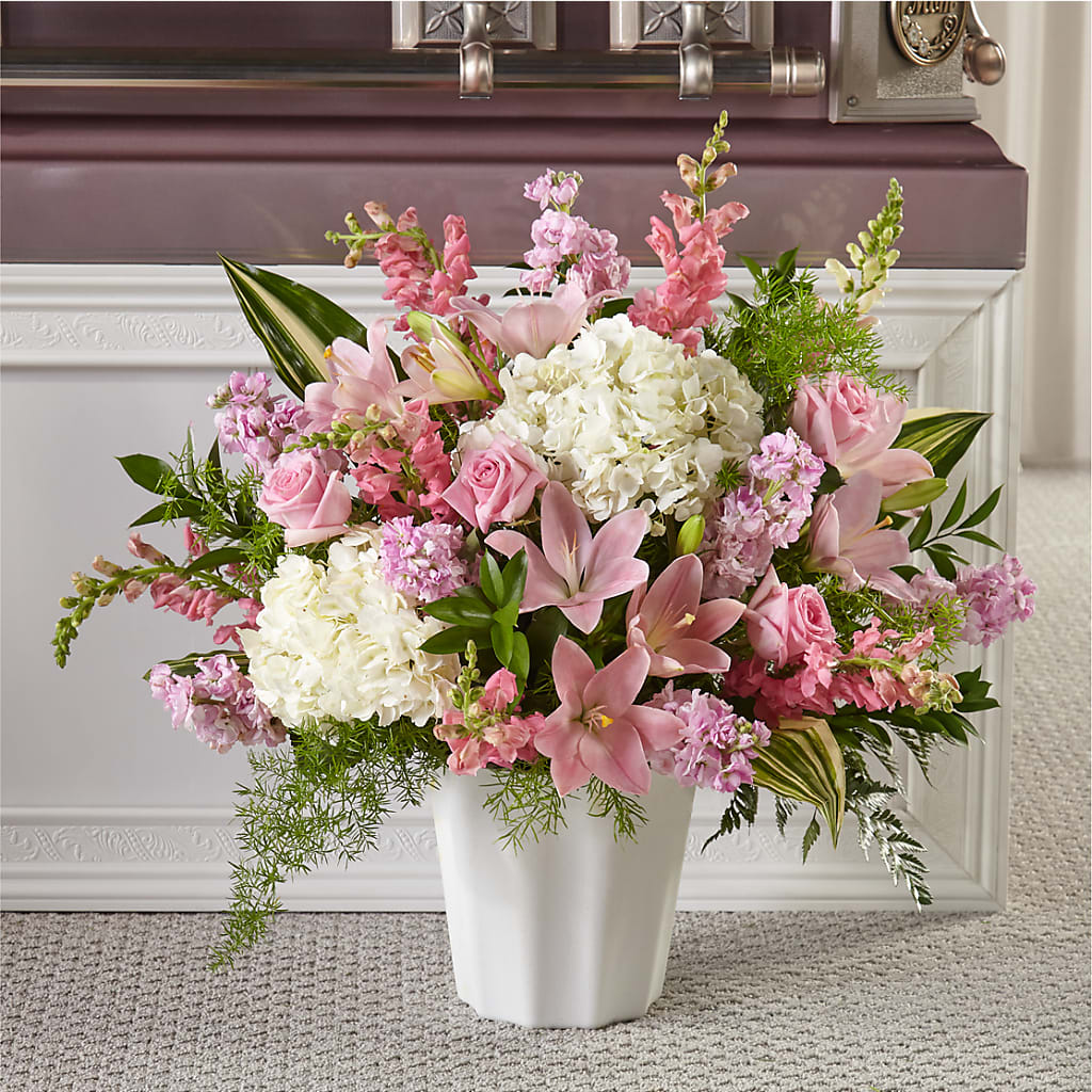 Simply Serene Floor Basket – Rustic Daisy Floral, Pahrump NV