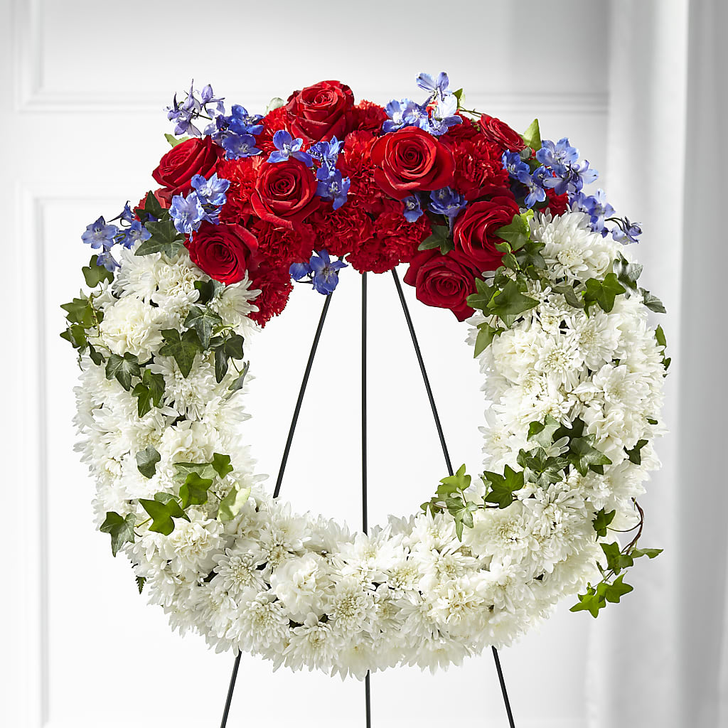 Patriotic Passion Wreath – Rustic Daisy Floral, Pahrump NV