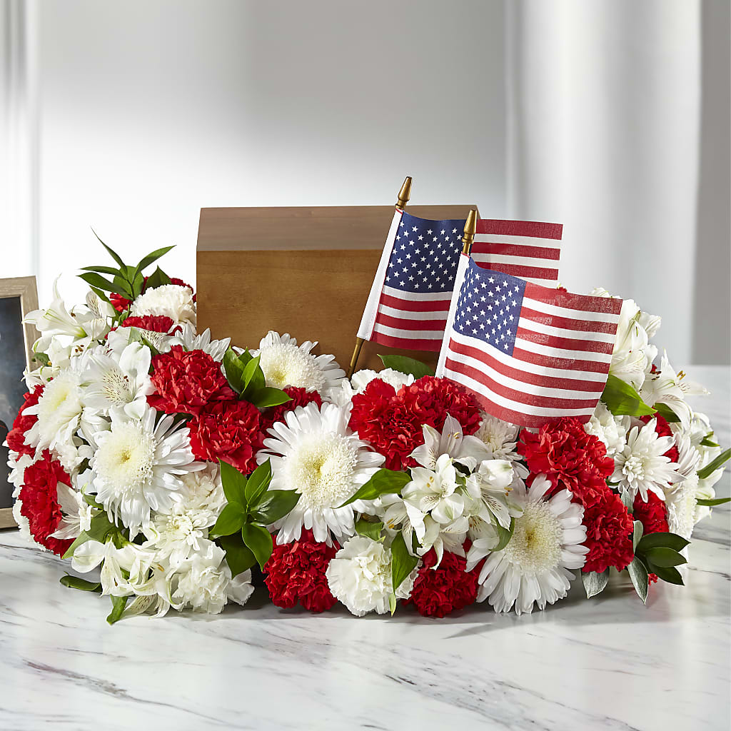 Spirit of Patriotism Cremation Adornment – Rustic Daisy Floral, Pahrump NV