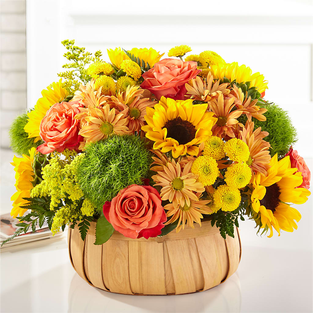 Harvest Sunflower Basket – Rustic Daisy Floral, Pahrump NV