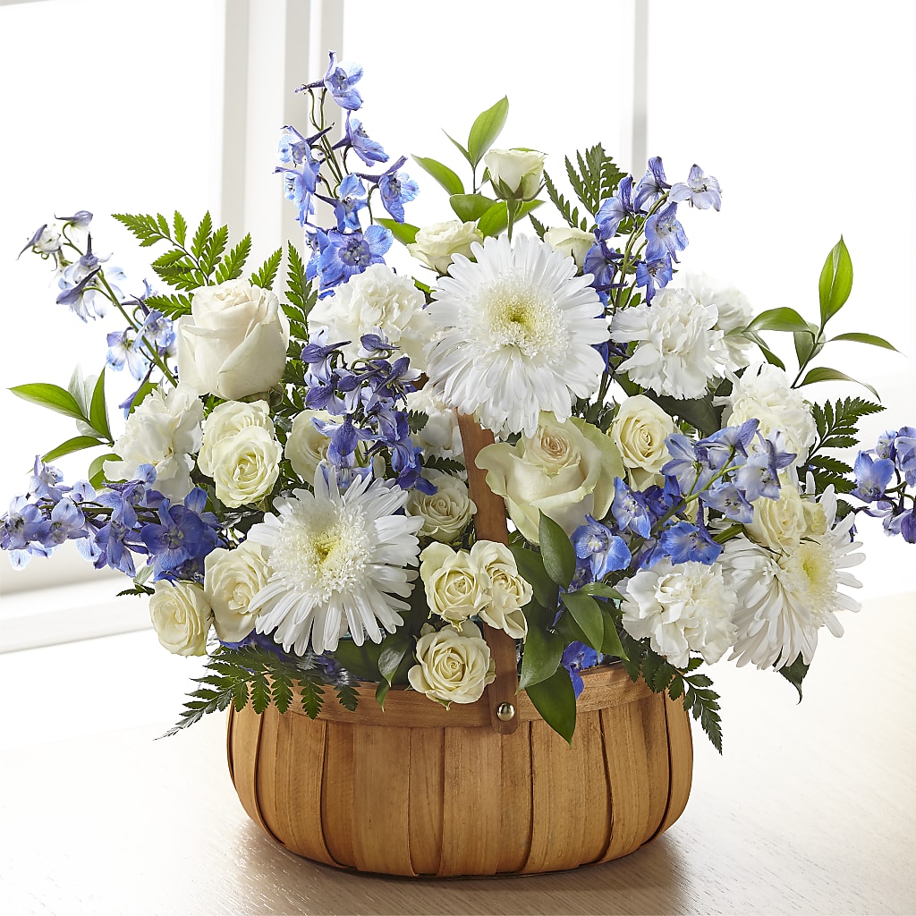 Harmony & Grace Basket – Rustic Daisy Floral, Pahrump NV