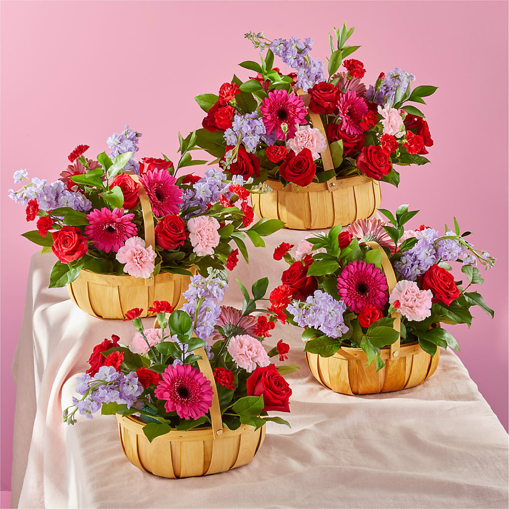 Pink Picnic Basket – Rustic Daisy Floral, Pahrump NV