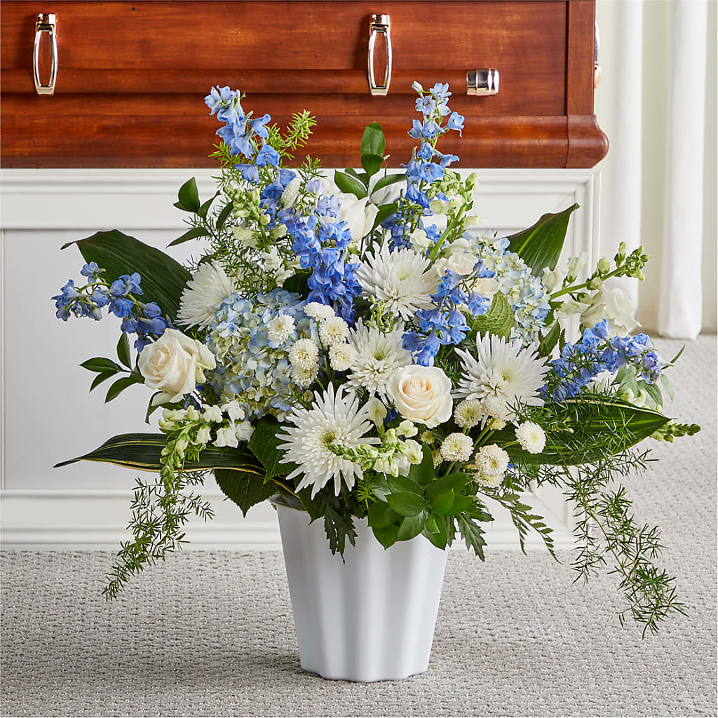 Everlasting Memories Floor Basket – Rustic Daisy Floral, Pahrump NV