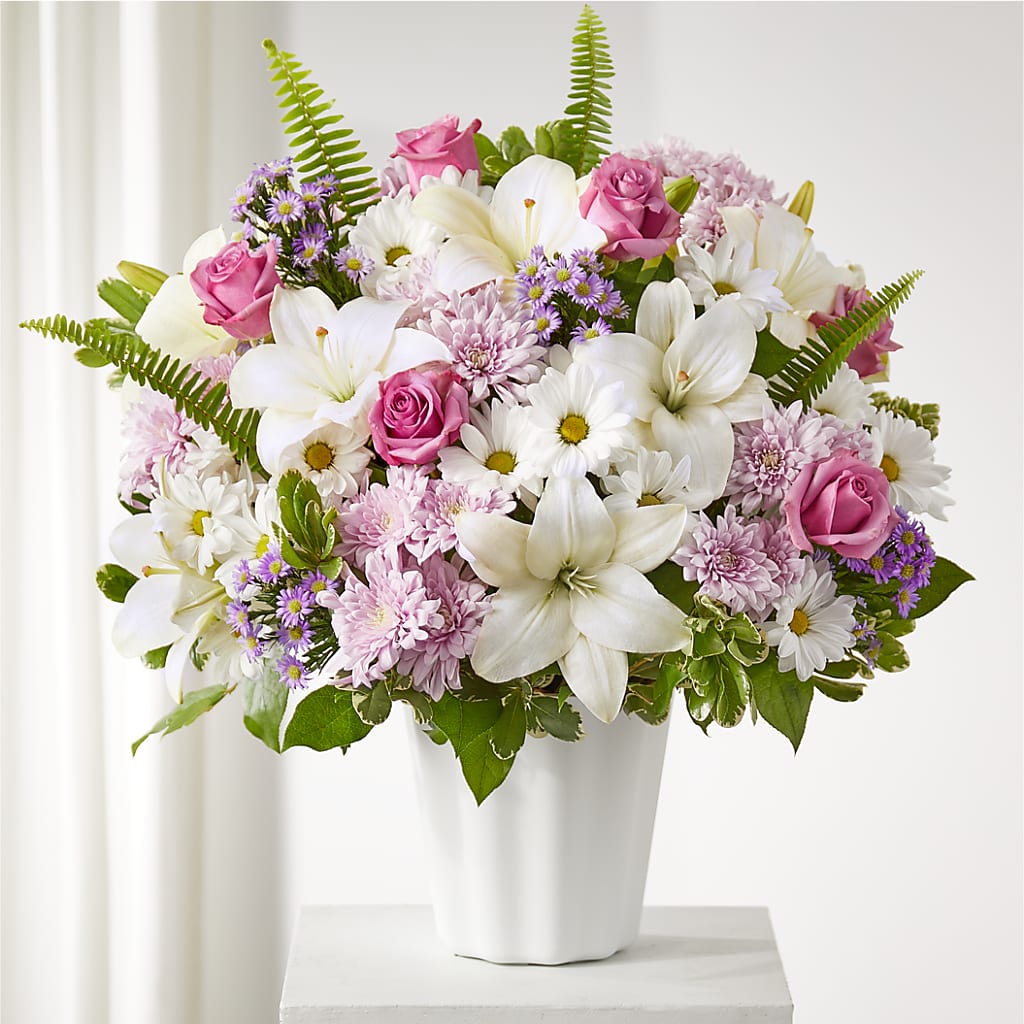 Warmest Thoughts Tabletop Basket – Rustic Daisy Floral, Pahrump NV