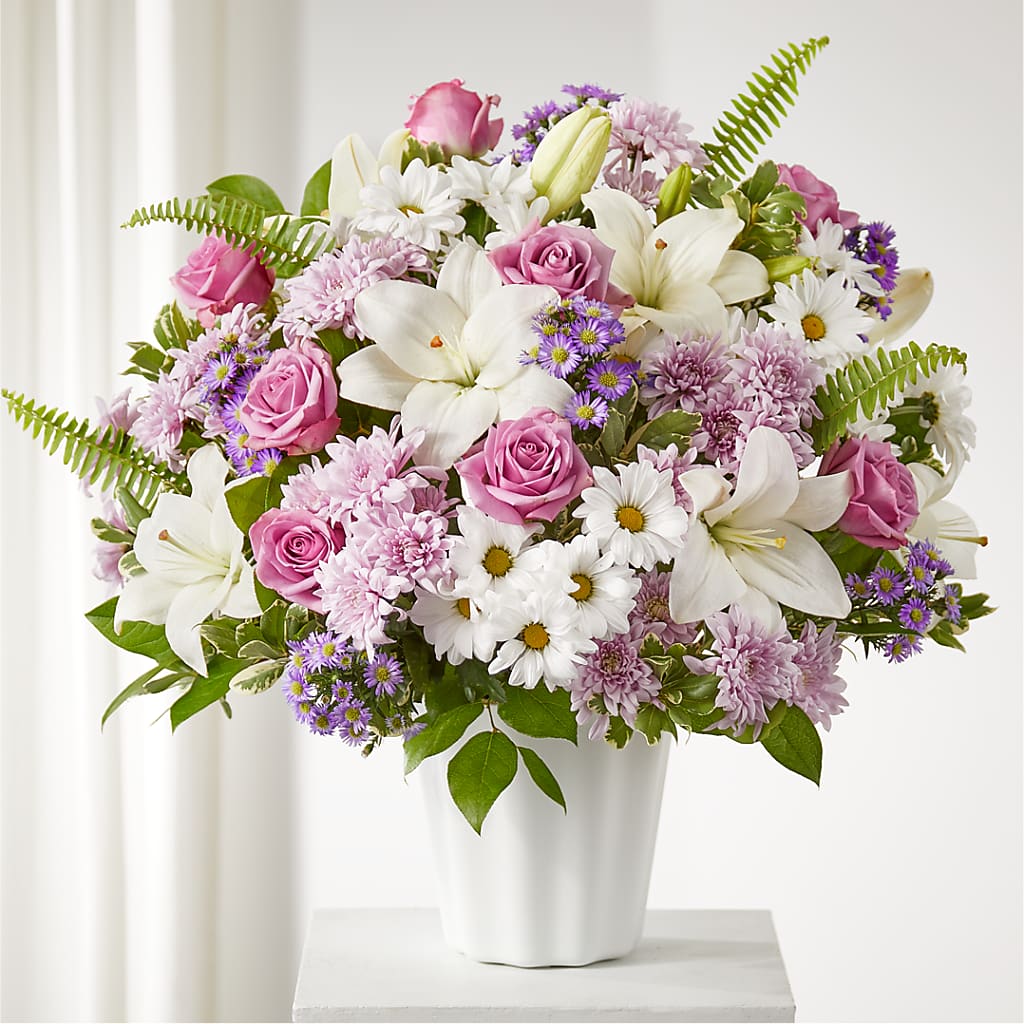 Warmest Thoughts Tabletop Basket – Rustic Daisy Floral, Pahrump NV
