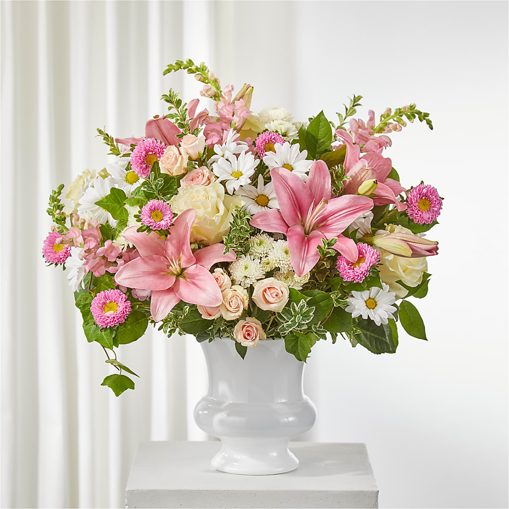 Empathetic Blooms Urn Arrangement – Rustic Daisy Floral, Pahrump NV