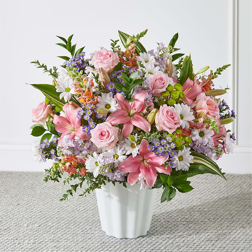 Abundant Compassion Floor Basket – Rustic Daisy Floral, Pahrump NV