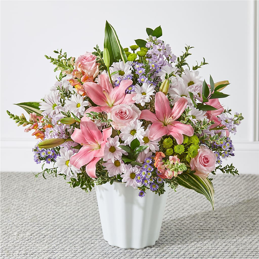 Abundant Compassion Floor Basket – Rustic Daisy Floral, Pahrump NV