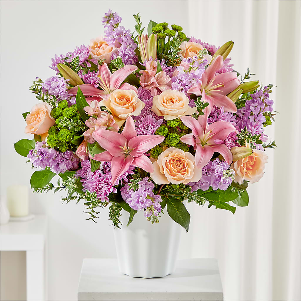 Supportive Embrace Tabletop Basket – Rustic Daisy Floral, Pahrump NV