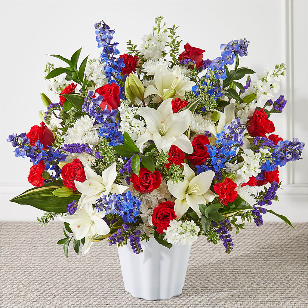 Consoled Floor Basket – Rustic Daisy Floral, Pahrump NV