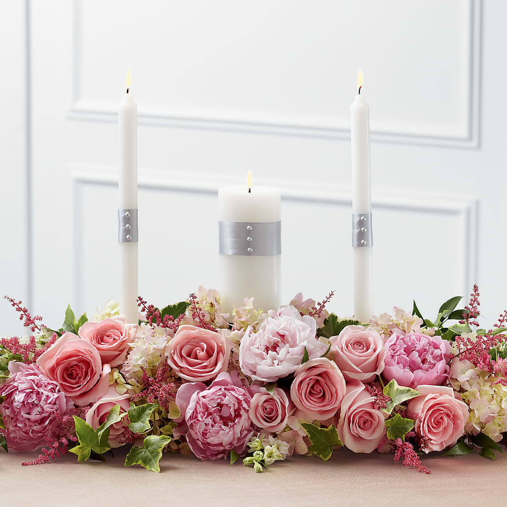 Worldwide Romance Unity Candle Arrangement – Rustic Daisy Floral, Pahrump NV