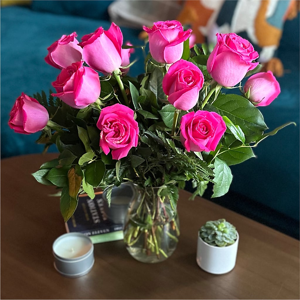 Long Stem Pink Rose Bouquet –  Rustic Daisy Floral, Pahrump NV