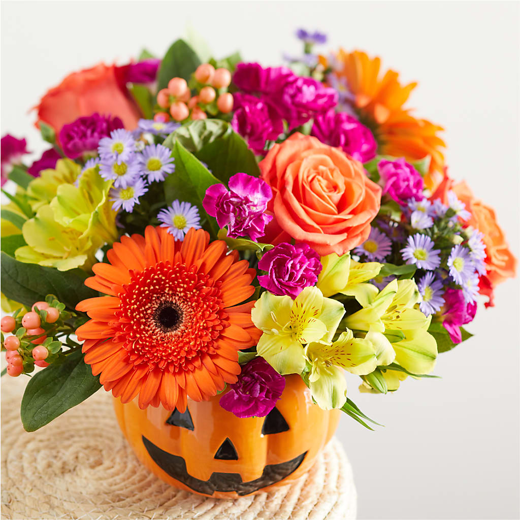 Tricks & Treats Pumpkin –  Rustic Daisy Floral, Pahrump NV