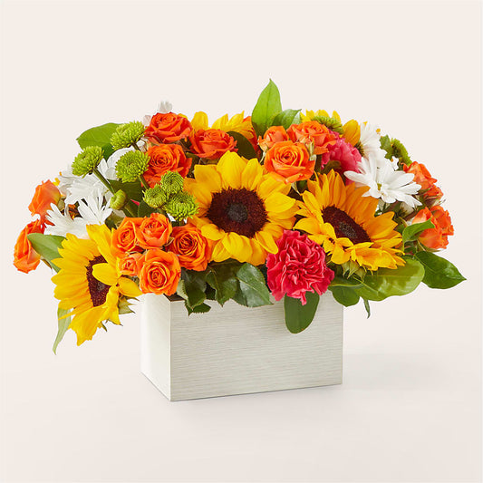 Sun-drenched Blooms Box Bouquet –  Rustic Daisy Floral, Pahrump NV