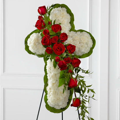 Floral Cross Easel –  Rustic Daisy Floral, Pahrump NV