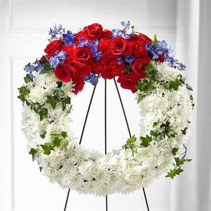Patriotic Passion Wreath –  Rustic Daisy Floral, Pahrump NV