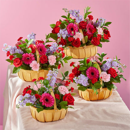 Pink Picnic Basket –  Rustic Daisy Floral, Pahrump NV