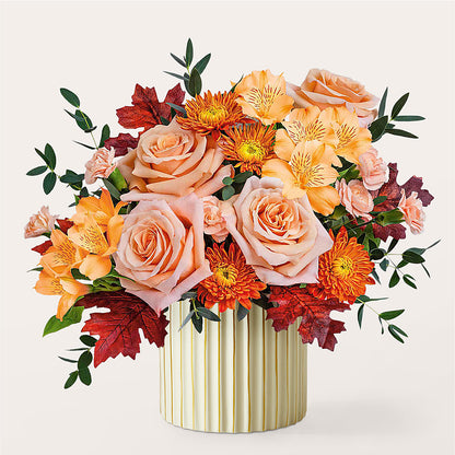 Spiced Latte Bouquet with Ivory Vase –  Rustic Daisy Floral, Pahrump NV