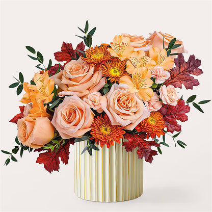 Spiced Latte Bouquet with Ivory Vase –  Rustic Daisy Floral, Pahrump NV