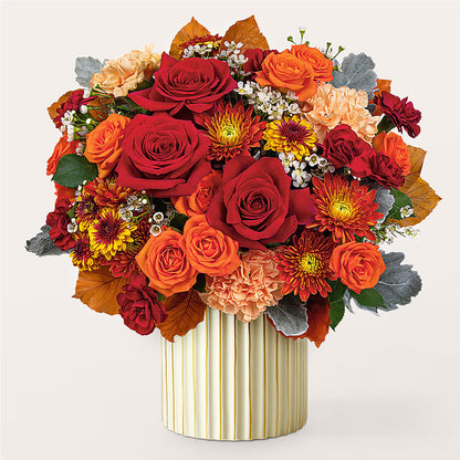 Merlot Bouquet with Ivory Vase –  Rustic Daisy Floral, Pahrump NV